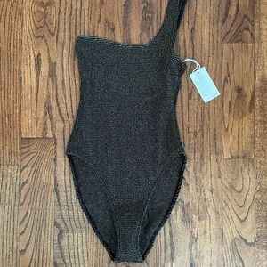 Good American - Always Fits Metallic Shoulder One-Piece S/M